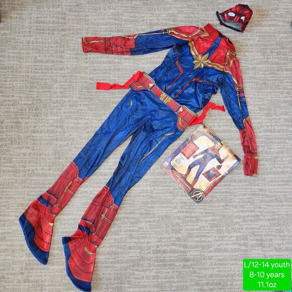 Marvel Other - Marvel youth Captin Marvel costume pretend play jumpsuit size L 12-14